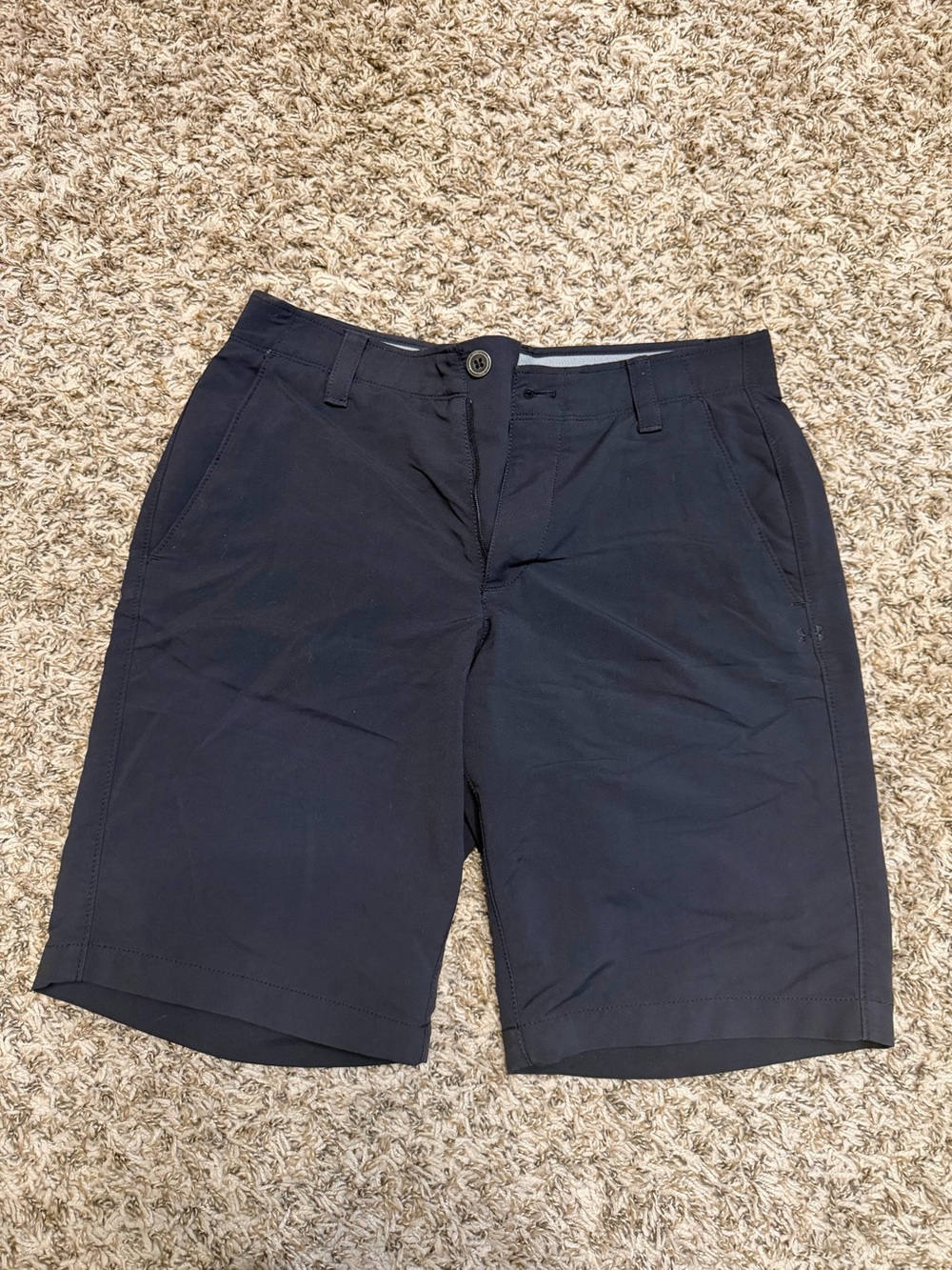 Under Armour Men’s Size 30 Black Performance Flat-Front Shorts